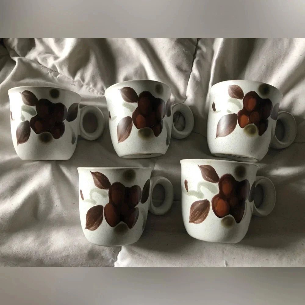 Noritake Folkstone  | VINTAGE Stoneware Cups